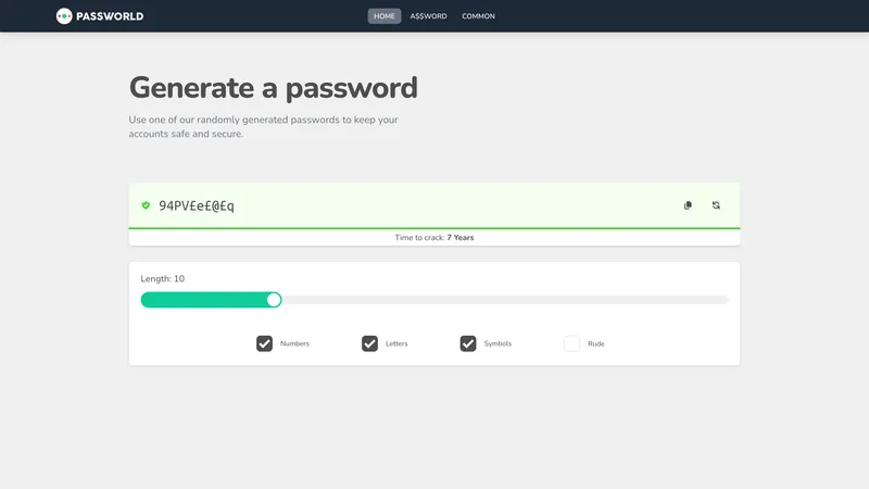 Screenshot of Passworld